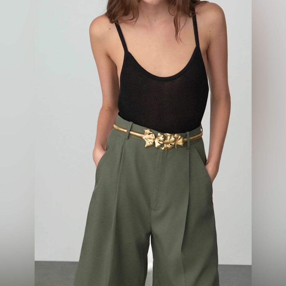 Gold Ginko Leaf Adjustable Belt